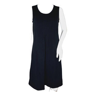 Lands End Dress Women Small Black Jersey Knit Casual‎ Outdoors Hiking Athleisure